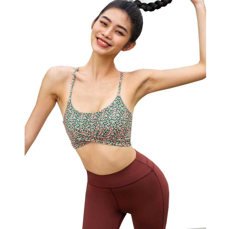 Women's Cross Back Dance Fitness Bra - Stylish Yoga Apparel for Activewear - Image 4
