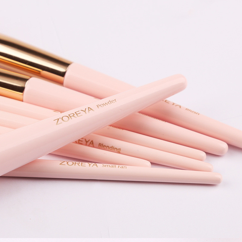 12-Piece Tail Handle Makeup Brush Set for Flawless Application - Image 4