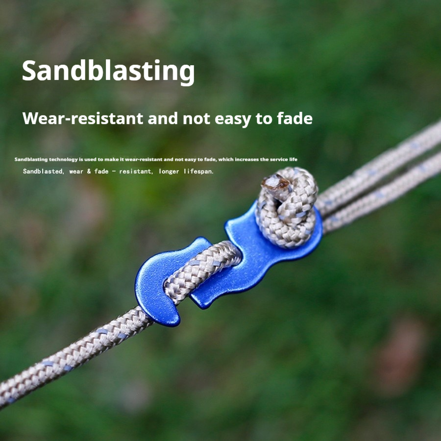 Outdoor Camping Aluminum Alloy Umbrella String Clips - Tent Drawstring Accessories for Easy Setup - Image 3