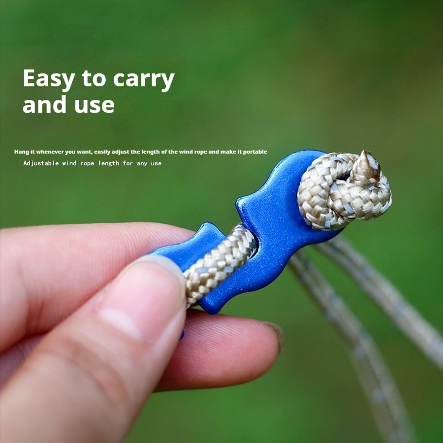 Outdoor Camping Aluminum Alloy Umbrella String Clips - Tent Drawstring Accessories for Easy Setup - Image 4