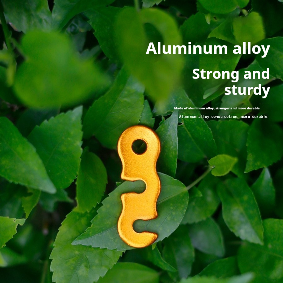 Outdoor Camping Aluminum Alloy Umbrella String Clips - Tent Drawstring Accessories for Easy Setup - Image 5