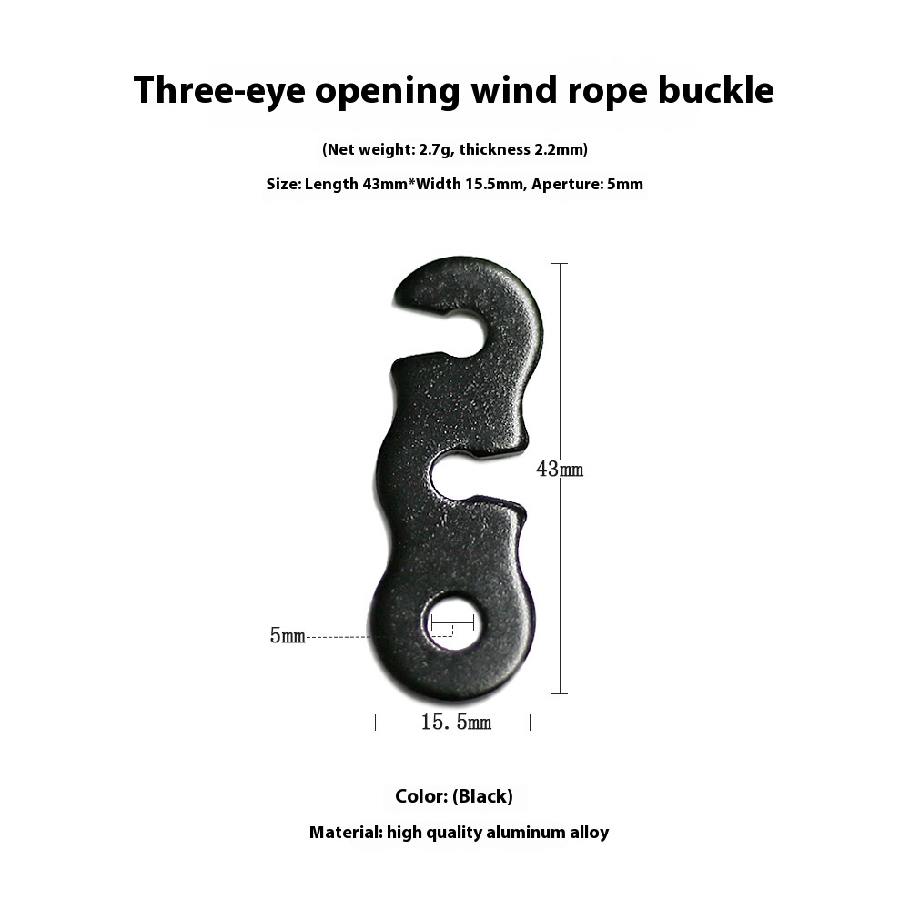 Outdoor Camping Aluminum Alloy Umbrella String Clips - Tent Drawstring Accessories for Easy Setup - Image 7