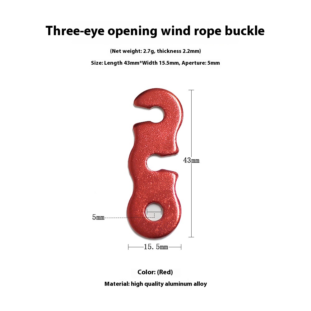 Outdoor Camping Aluminum Alloy Umbrella String Clips - Tent Drawstring Accessories for Easy Setup - Image 8