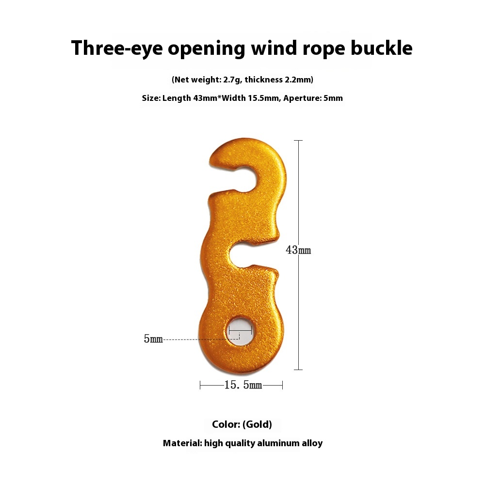 Outdoor Camping Aluminum Alloy Umbrella String Clips - Tent Drawstring Accessories for Easy Setup - Image 9