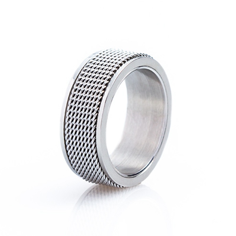 8MM Men's Titanium Steel Outdoor Stress Relief Rotating Ring - Image 5