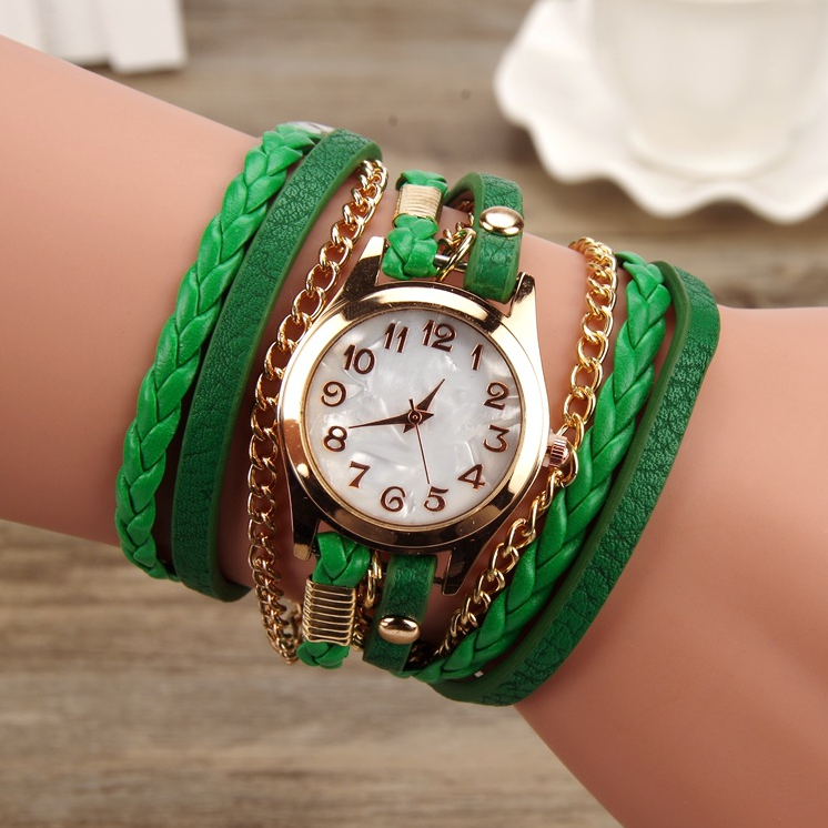 Stylish PU Leather Winding Bracelet Watch - Unique Rope Table Design - Image 4