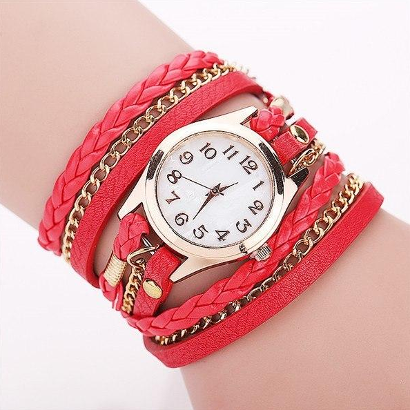 Stylish PU Leather Winding Bracelet Watch - Unique Rope Table Design - Image 5