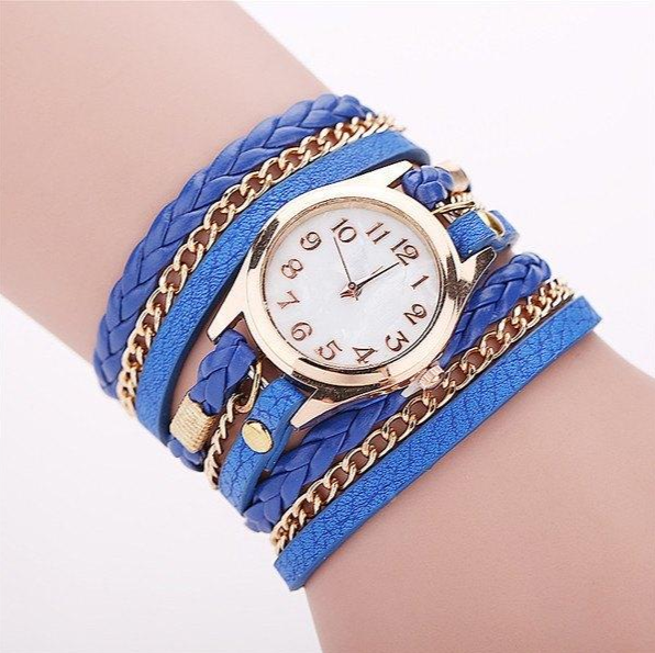 Stylish PU Leather Winding Bracelet Watch - Unique Rope Table Design - Image 12