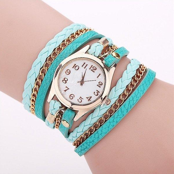 Stylish PU Leather Winding Bracelet Watch - Unique Rope Table Design - Image 25
