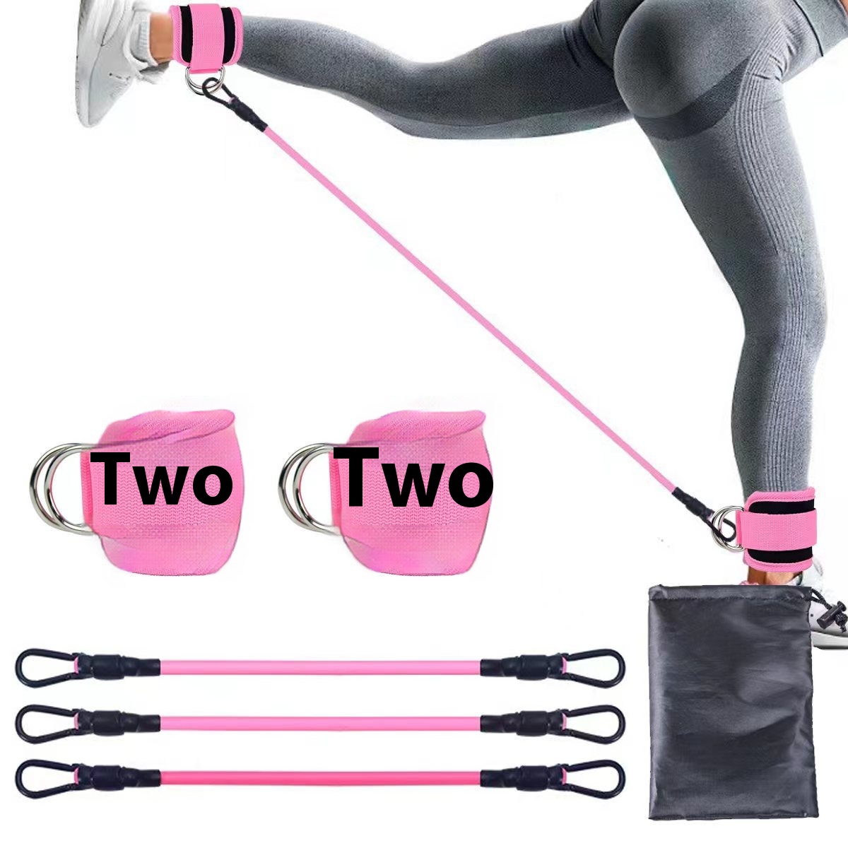 Ankle Strap Resistance Bands for Hip and Leg Strength - Elastic Fitness Pull Rope for Home Yoga, Pilates, CrossFit, and Gym Workouts - Image 20