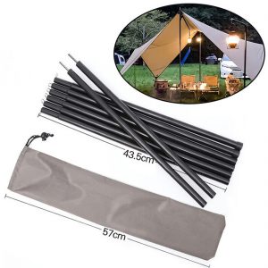 Universal 2x200cm Adjustable Steel Tent Poles for Telescopic Canopy Tarp