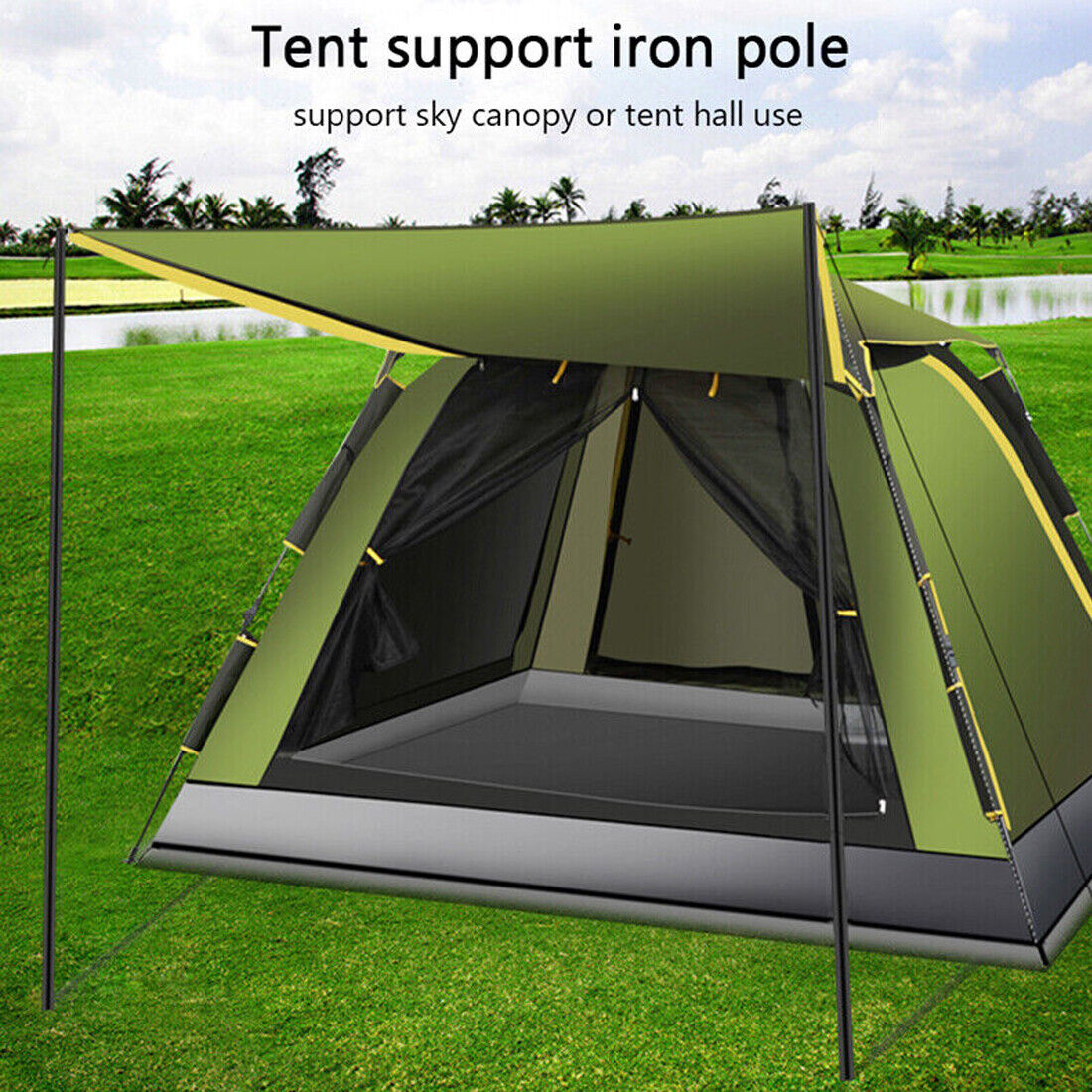 Universal 2x200cm Adjustable Steel Tent Poles for Telescopic Canopy Tarp - Image 9