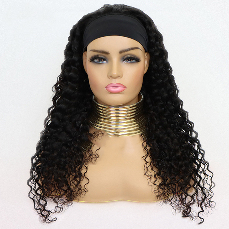 Brazilian Water Wave Headband Wig - Premium Human Hair for Stunning Style - Image 3