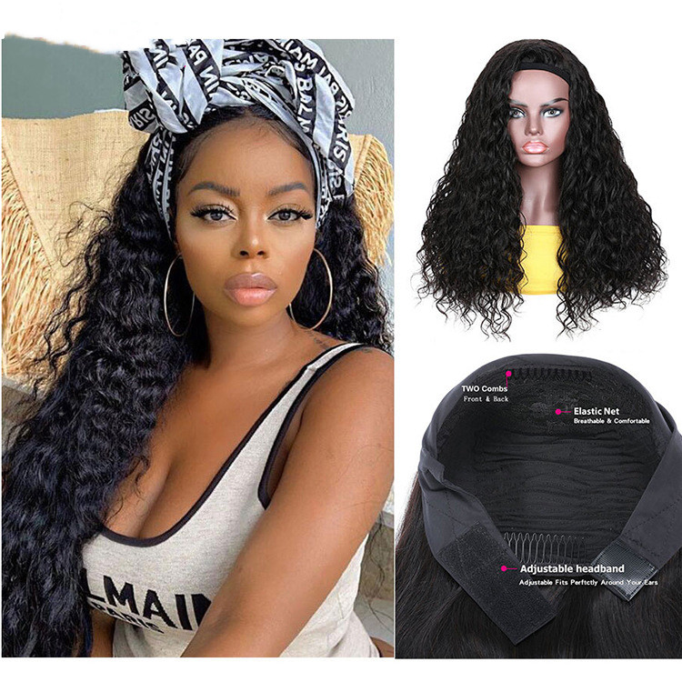 Brazilian Water Wave Headband Wig - Premium Human Hair for Stunning Style - Image 4