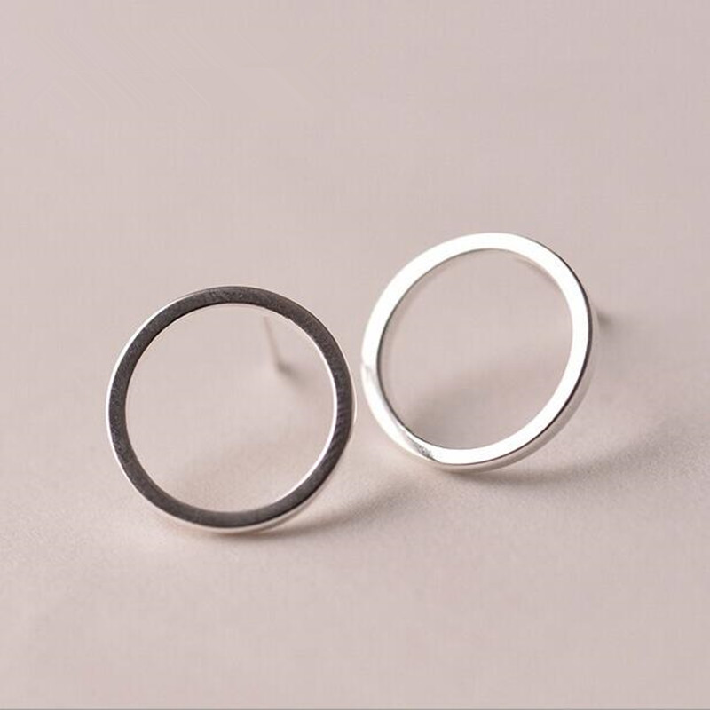 Elegant Simple Hollow S925 Sterling Silver Stud Earrings for Fashion Lovers - Image 10