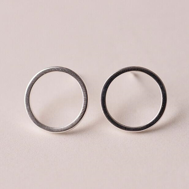 Elegant Simple Hollow S925 Sterling Silver Stud Earrings for Fashion Lovers - Image 11