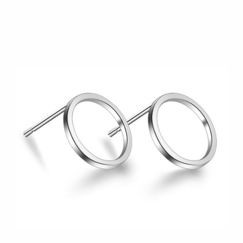 Elegant Simple Hollow S925 Sterling Silver Stud Earrings for Fashion Lovers - Image 14