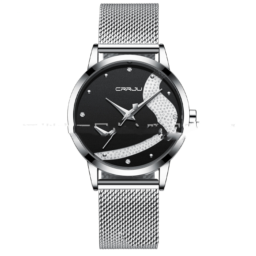 Stylish Couple Mesh Belt Genuine Watch - Simple Personality Design