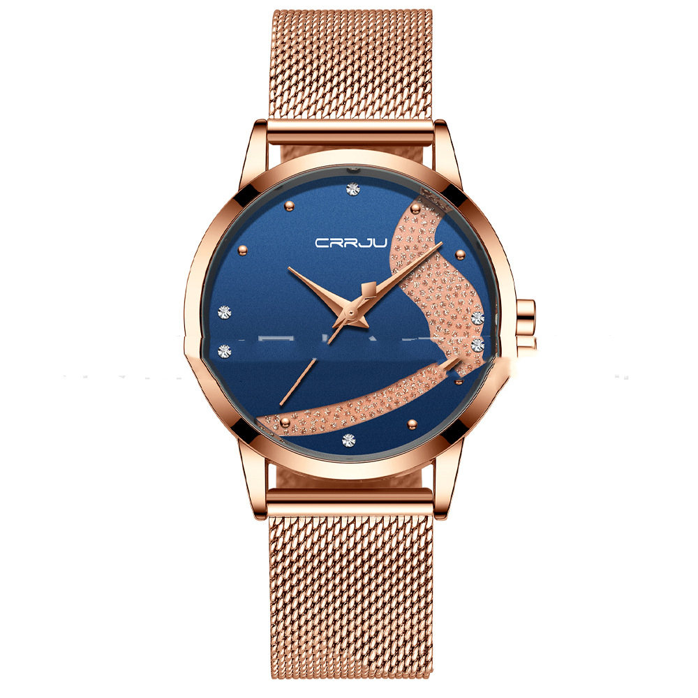 Stylish Couple Mesh Belt Genuine Watch - Simple Personality Design - Image 2