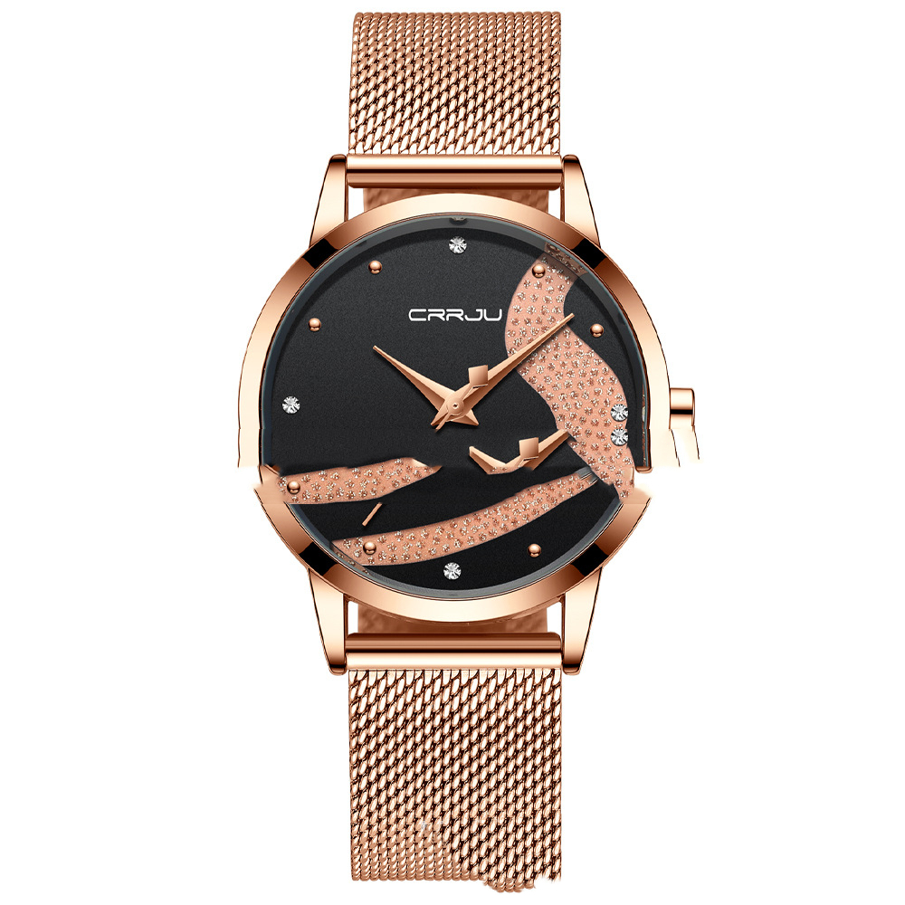 Stylish Couple Mesh Belt Genuine Watch - Simple Personality Design - Image 3