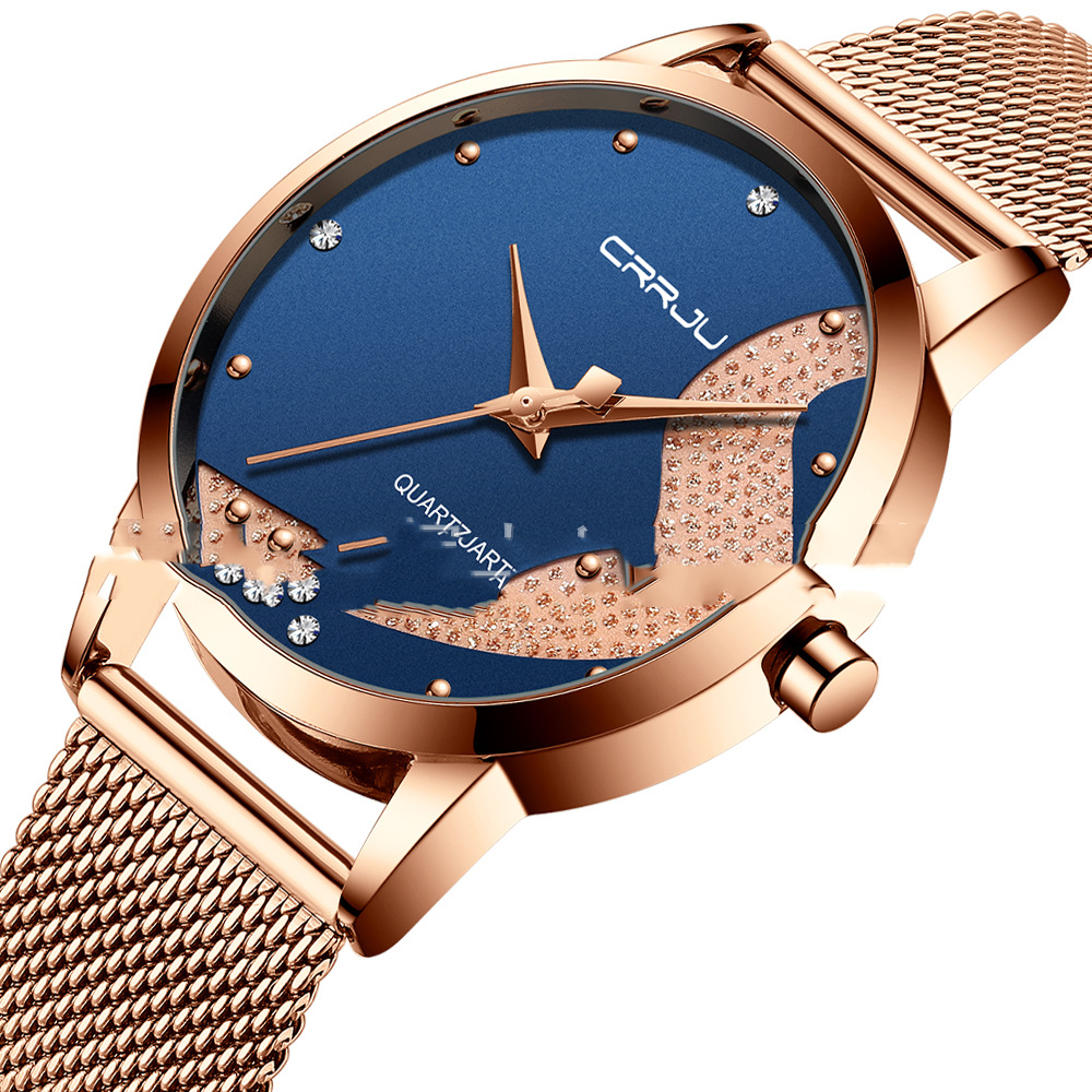 Stylish Couple Mesh Belt Genuine Watch - Simple Personality Design - Image 5