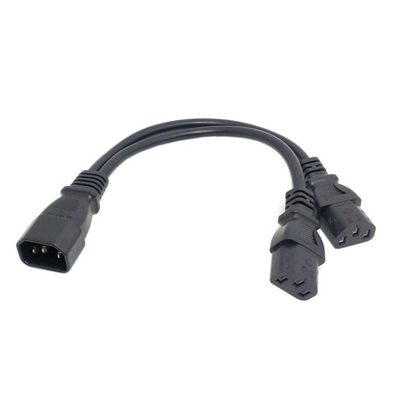 Y Splitter Adapter Cable: Single C14 to Dual C13 513R, 35 Cm Length