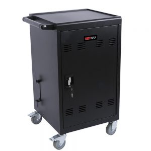 Mobile Charging Cart and Cabinet for Tablets and Laptops - Holds 32 Devices