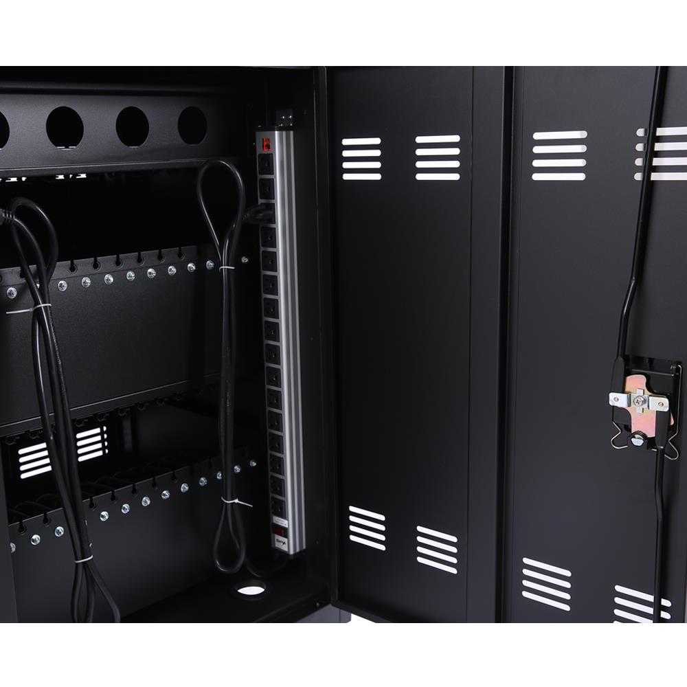 Mobile Charging Cart and Cabinet for Tablets and Laptops - Holds 32 Devices - Image 4