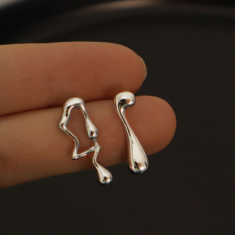 Asymmetric Lava Special Interest Light Luxury Customizable Earrings - Image 12