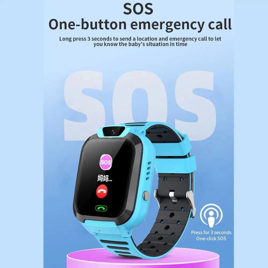 SOS Call LBS Tracker Waterproof 2G Card-inserting Camera Watch for Kids