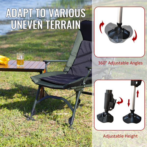Portable Camping Lounge Chair, Folding Recliner with Adjustable Backrest for Indoor and Outdoor Use - Ideal for Camping, Beach, Hiking, and Fishing - Image 2