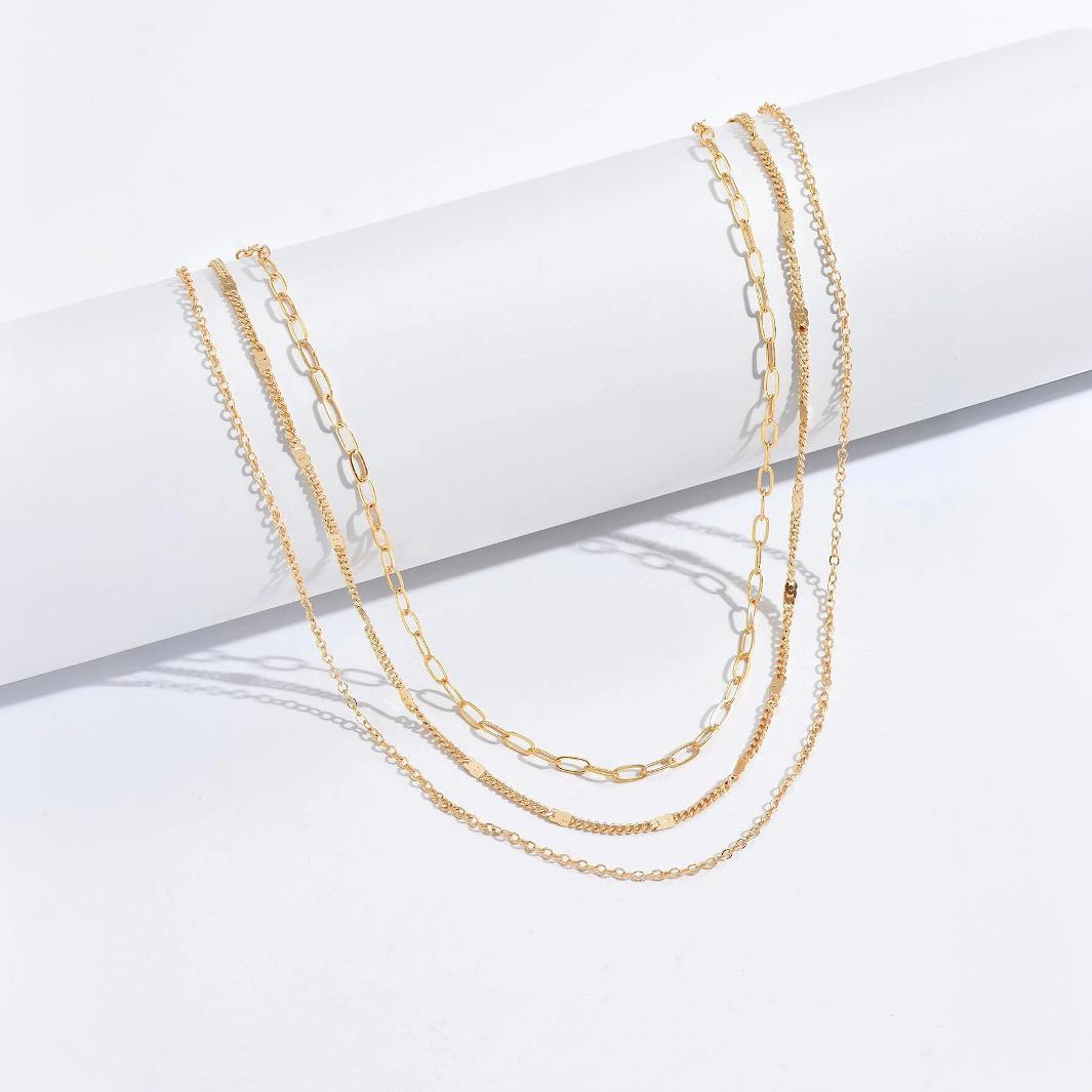 Stylish Retro Geometric Multi-layer Stacked Cross Design for Unique Fashion - Image 2