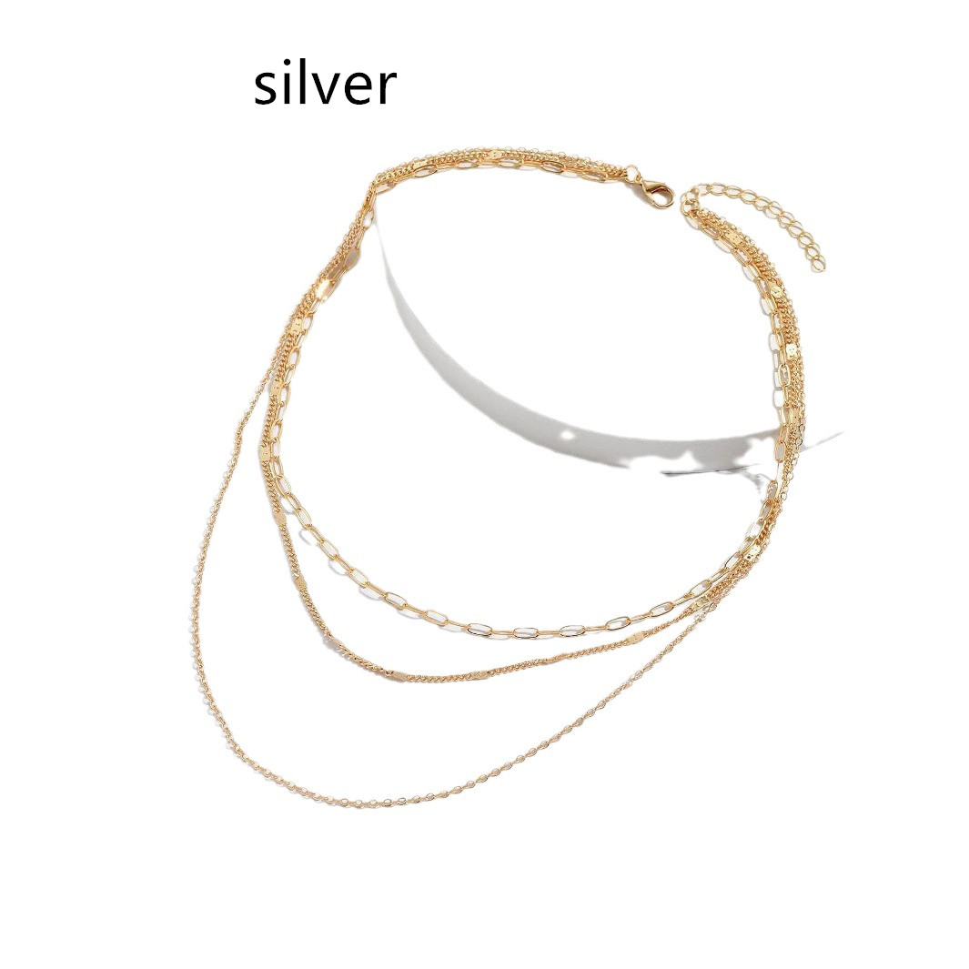 Stylish Retro Geometric Multi-layer Stacked Cross Design for Unique Fashion - Image 6