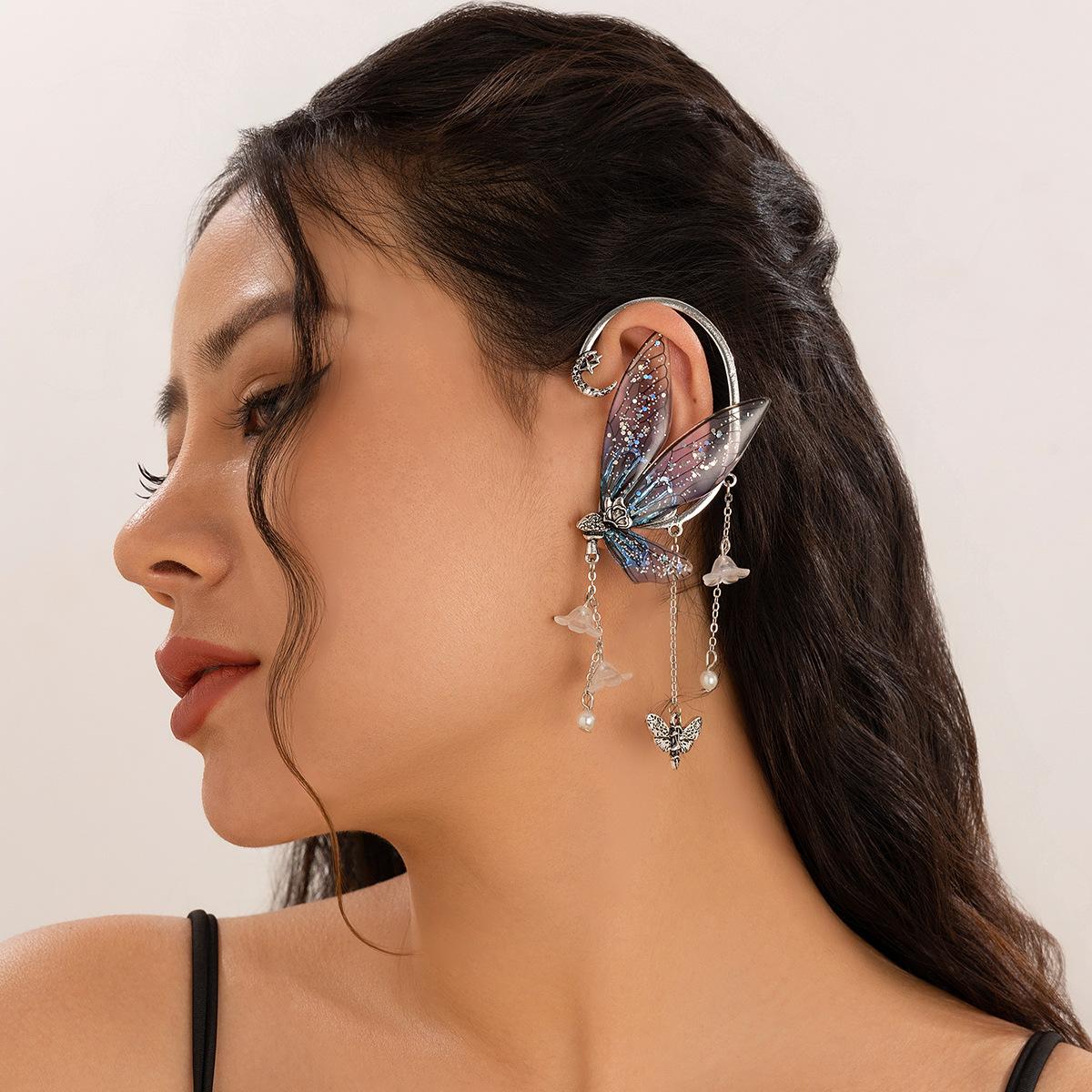 Elf Tassel Butterfly Wing Ear Clip - Stylish Contour Accessory for All Occasions - Image 7