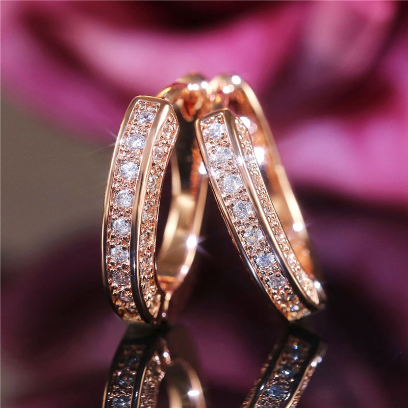 Trendy Three-Sided Full Diamond Earrings - Elegant Ear Clips and Buckles for Fashionable Jewelry - Image 5