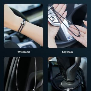 Elastic Contraction Rope Tungsten Steel Bracelet - Broken Window Cullet Design