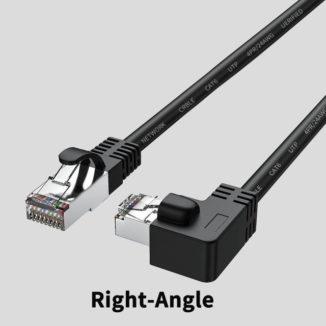 Cat6 Ethernet Cable RJ45 Right Angle UTP Network Patch Cable for Fast Connectivity - Image 6