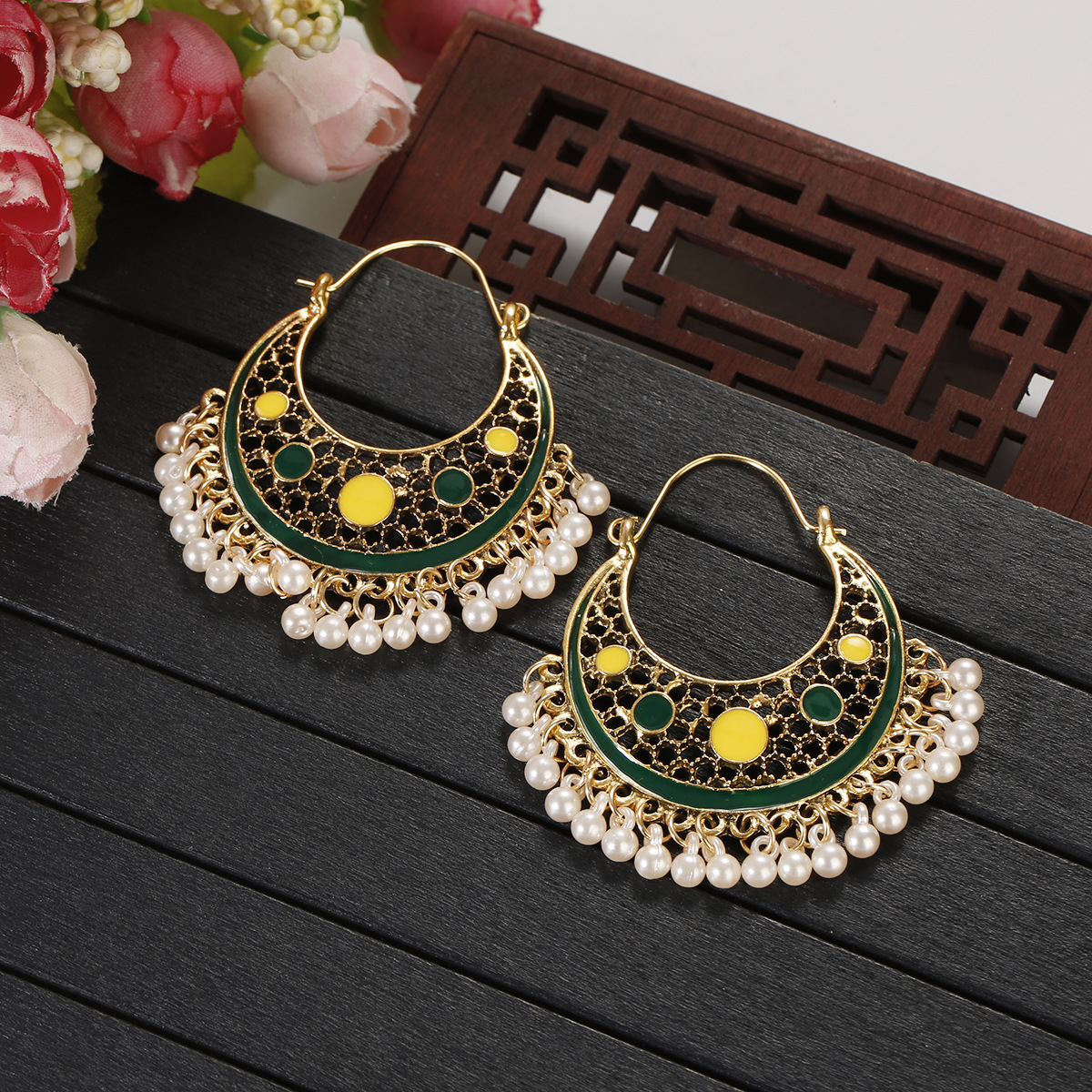 Bohemian Ethnic Retro Indian Exotic Earrings - Hong Kong Style Jewelry - Image 5