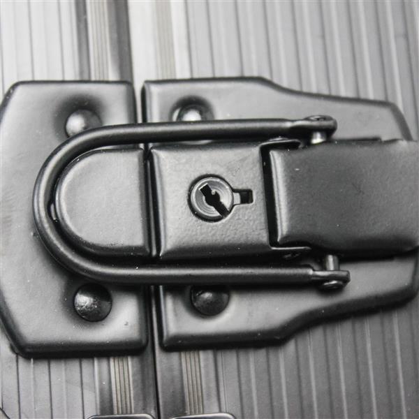 Black Manual Toolbox with 4-Layer Tool Set and Convenient Wheels for Easy Mobility