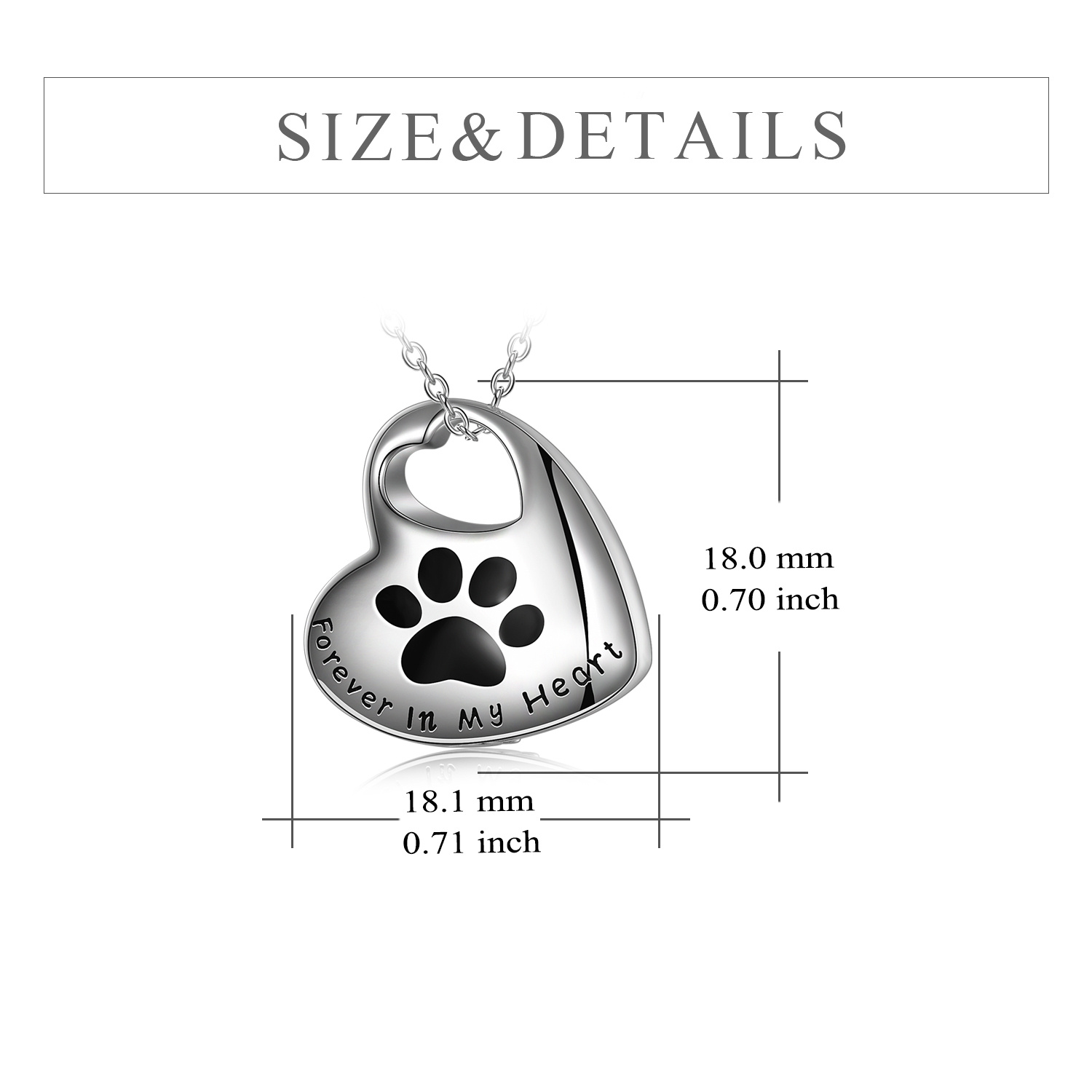 Sterling Silver Pet Paw Urn Necklace - Elegant Cremation Jewelry for Ashes - Image 5