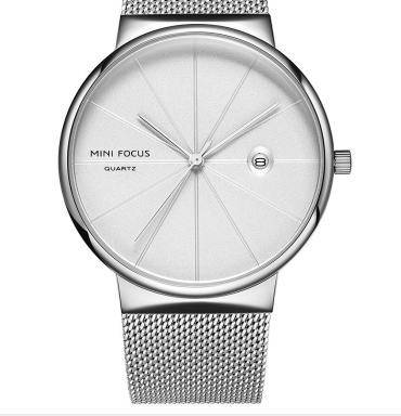 Japanese Movement Wrist Watch with Calendar, Waterproof Fine Steel Mesh Belt 0176g - Image 3