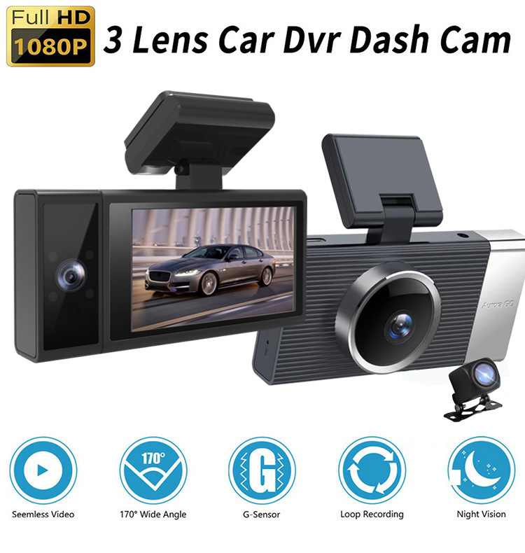 WIFI Dash Cam with Three Lenses, Mobile App Connectivity, Night Vision, and Wide Angle - Image 15