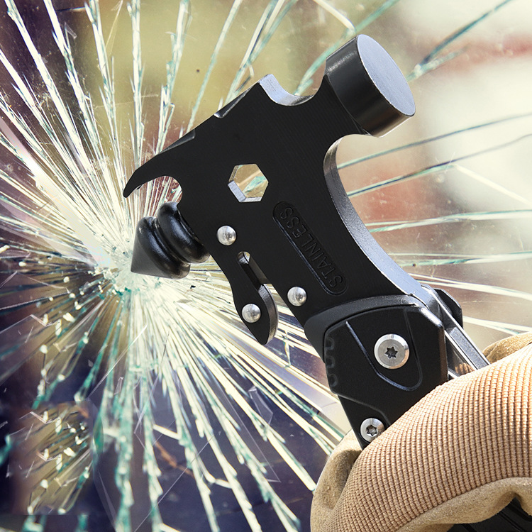 Multifunctional Car Mounted Window Breaking Hammer and Pliers Tool