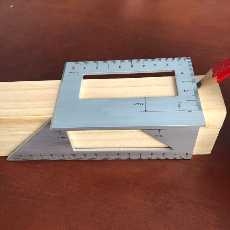 Versatile Angle Ruler - 45 & 90 Degree Aluminum Alloy Accu Tool - Image 5