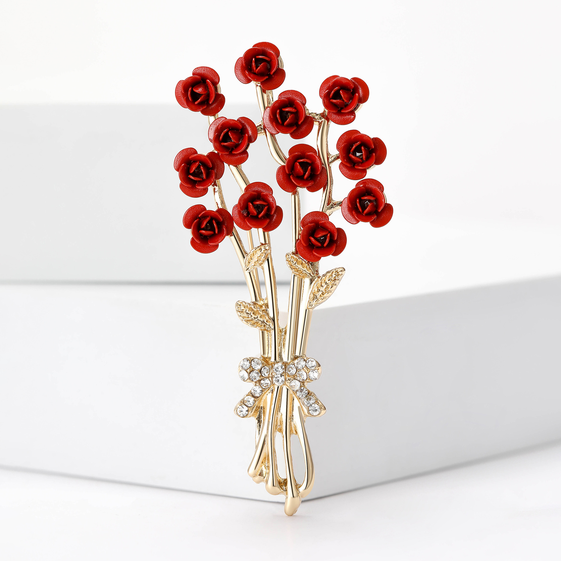 Elegant Wedding Series Enamel Oil-spot Glaze Floral Brooch for Special Occasions - Image 2