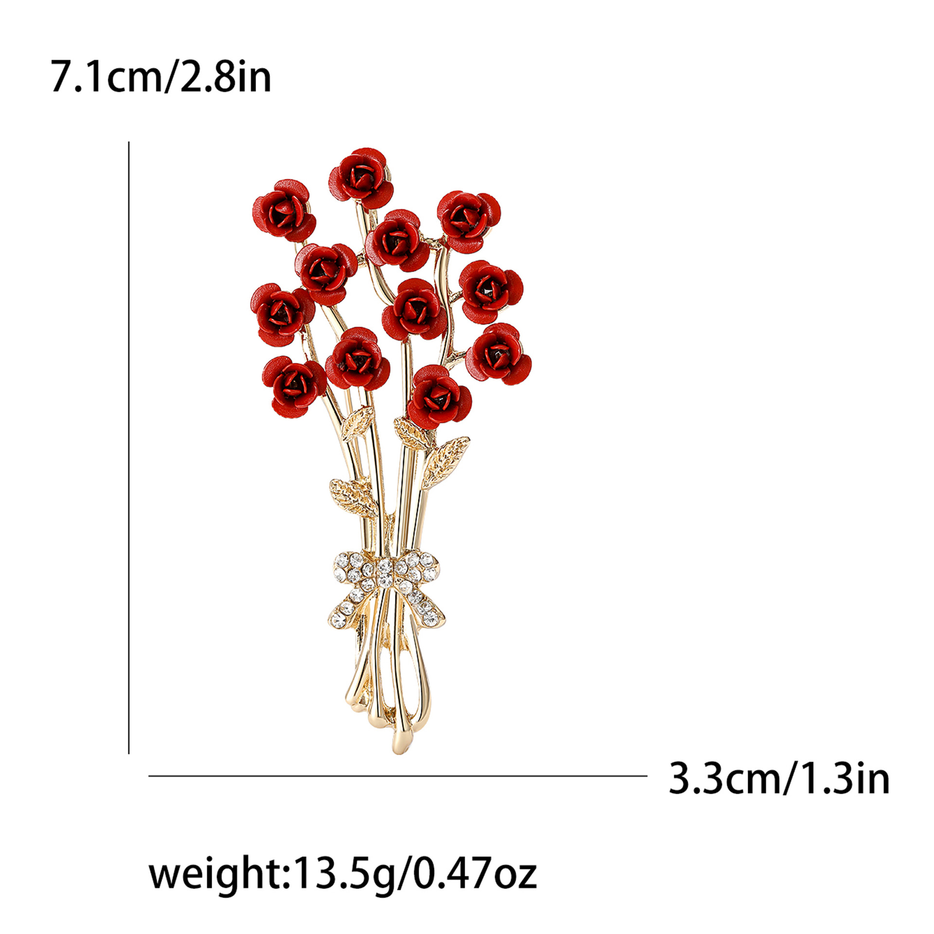 Elegant Wedding Series Enamel Oil-spot Glaze Floral Brooch for Special Occasions - Image 7