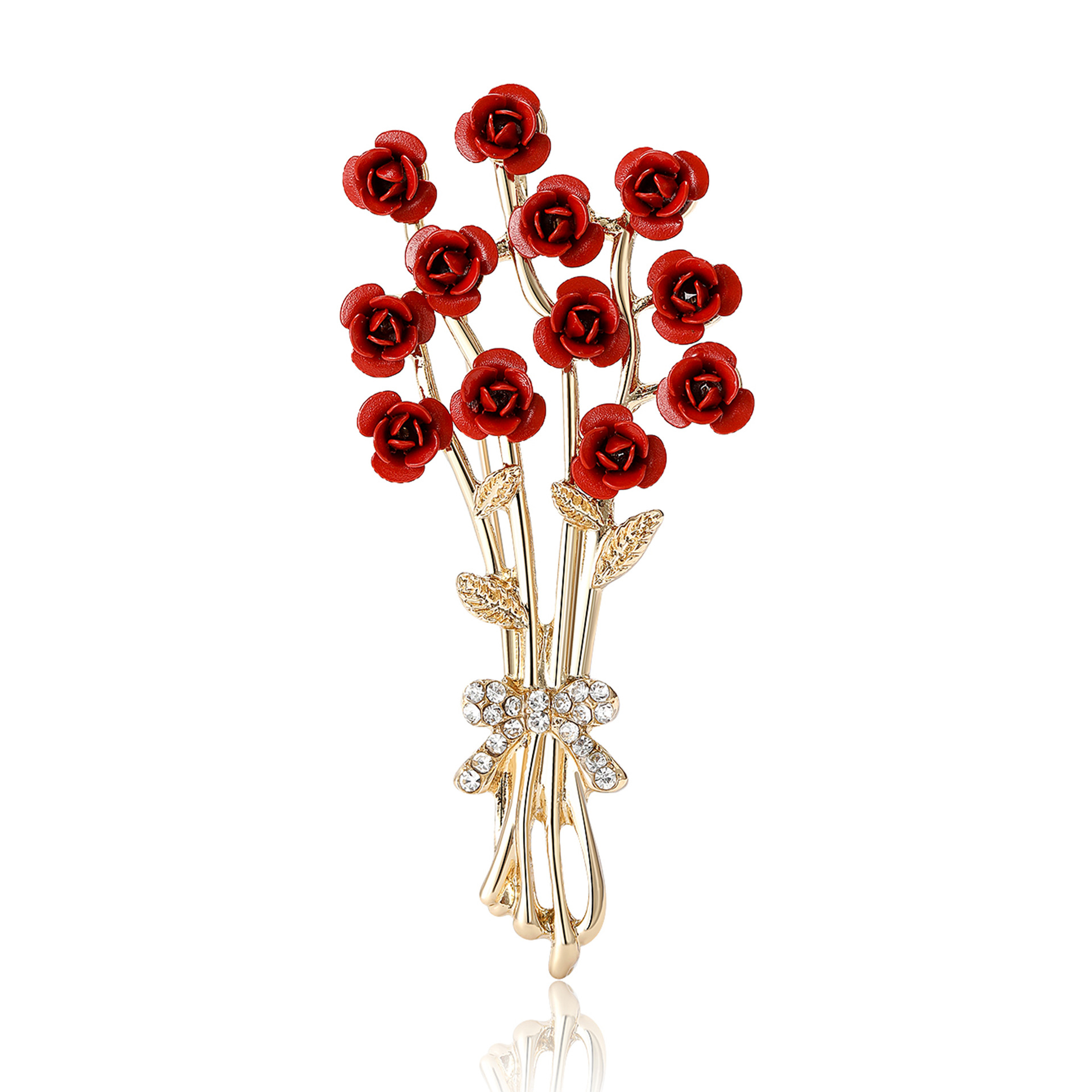 Elegant Wedding Series Enamel Oil-spot Glaze Floral Brooch for Special Occasions - Image 8