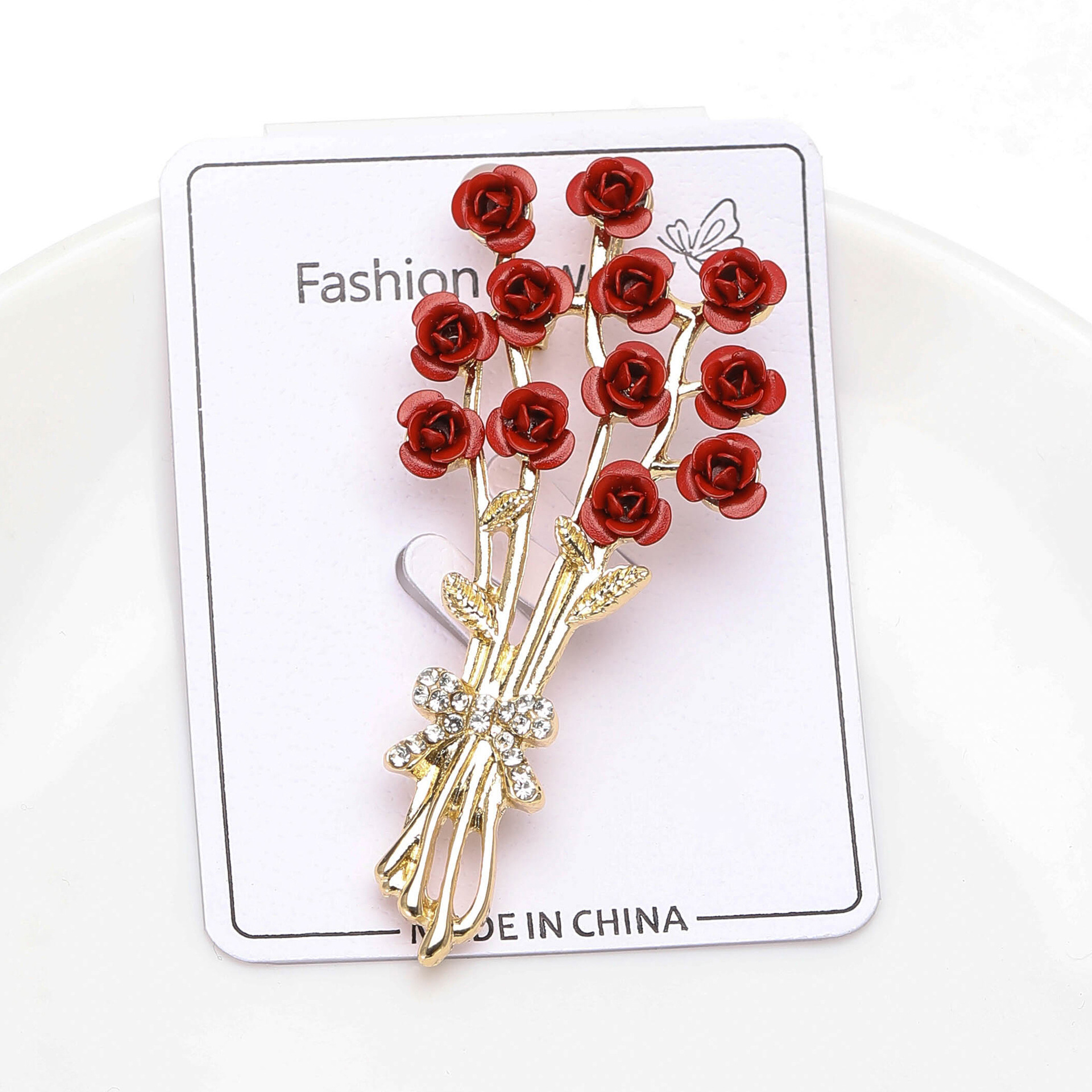 Elegant Wedding Series Enamel Oil-spot Glaze Floral Brooch for Special Occasions - Image 11