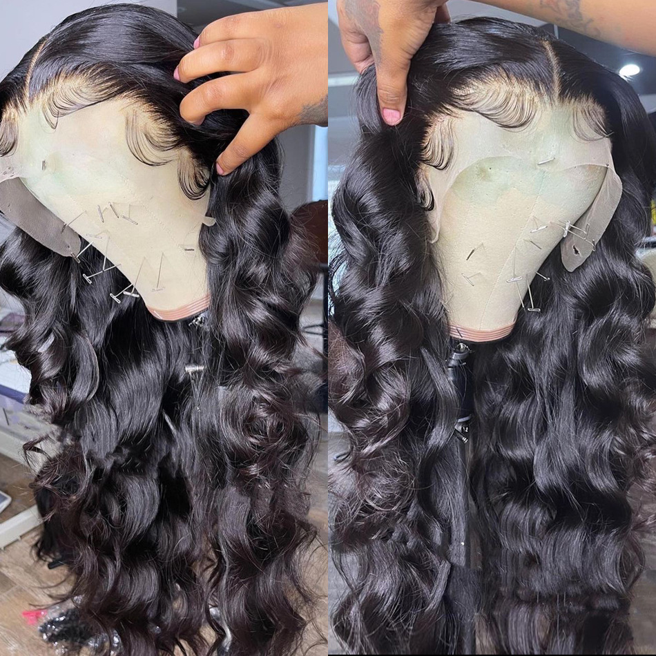 Long Black Curly Hair Former Lace Wig for Women - Elegant and Stylish - Image 4