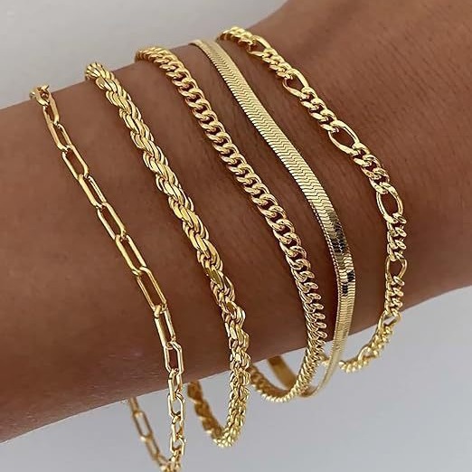 Stylish Women's Minimalist Fashion Bracelet Set for a Chic Look - Image 11